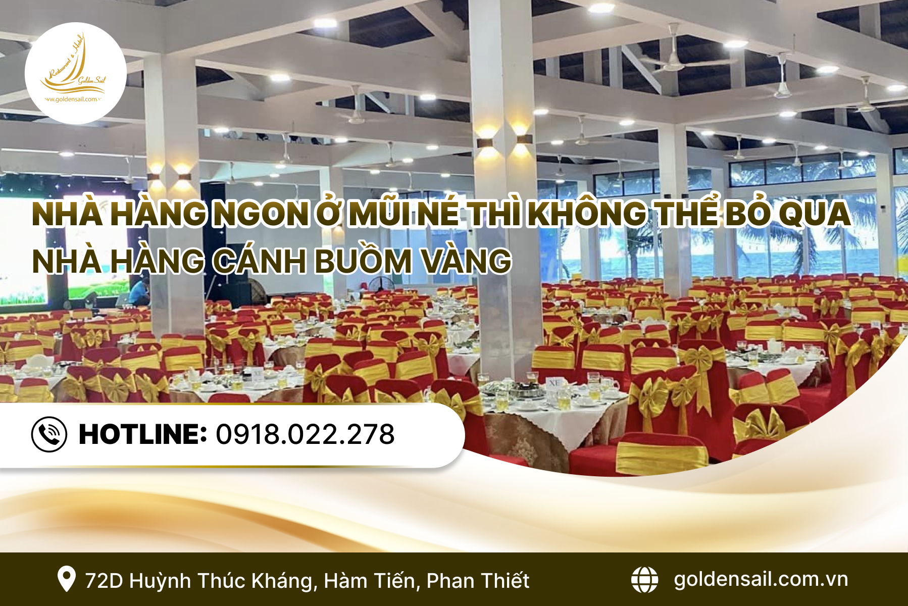 Nhà hàng ngon ở Mũi Né thì không thể bỏ qua Nhà hàng Cánh Buồm Vàng