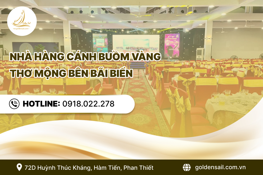 Nhà hàng cánh buồm vàng thơ mộng bên bãi biển